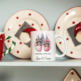 Big Brother Little Sister Raccoon Weihnachts-Tasse Kaffeetasse