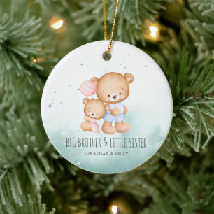 Big Brother Little Sister Siblings Erste Weihnacht Keramik Ornament