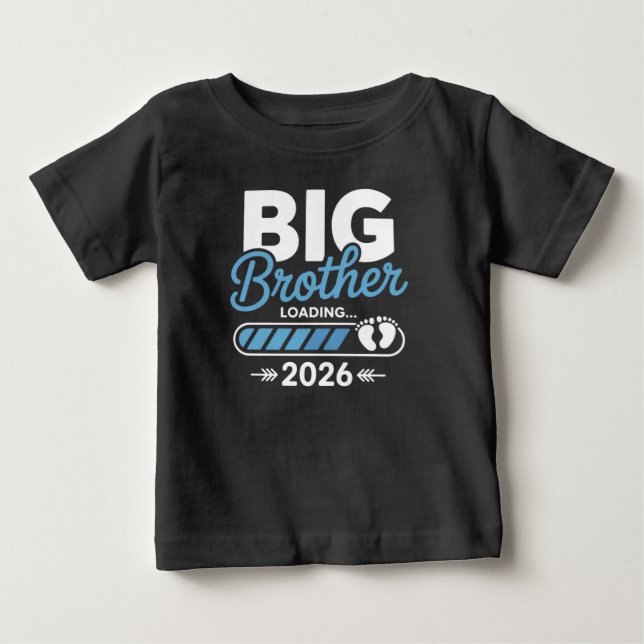 Big Brother Loading: Neue Babynamensankündigung  Baby T-shirt (Vorderseite)