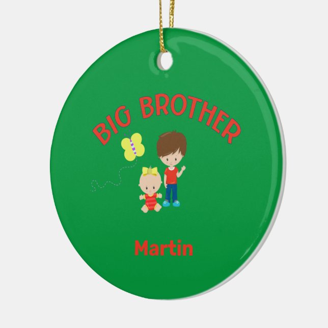 Big Brother mit Baby Schwester Big Brother Name Ye Keramik Ornament (Links)