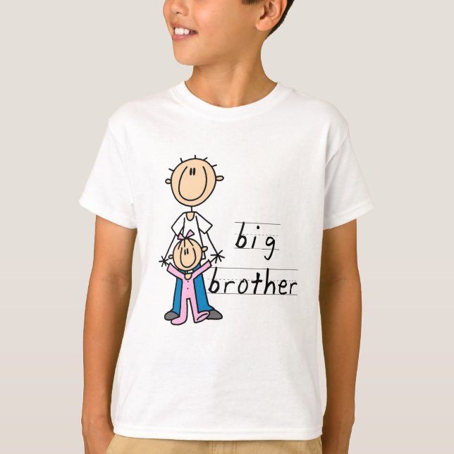Big Brother mit Babytrampen und Geschenken T-Shirt (Vorderseite)