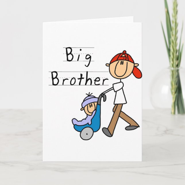 Big Brother mit Little Brother Tshirts und Geschen Karte (Vorderseite)