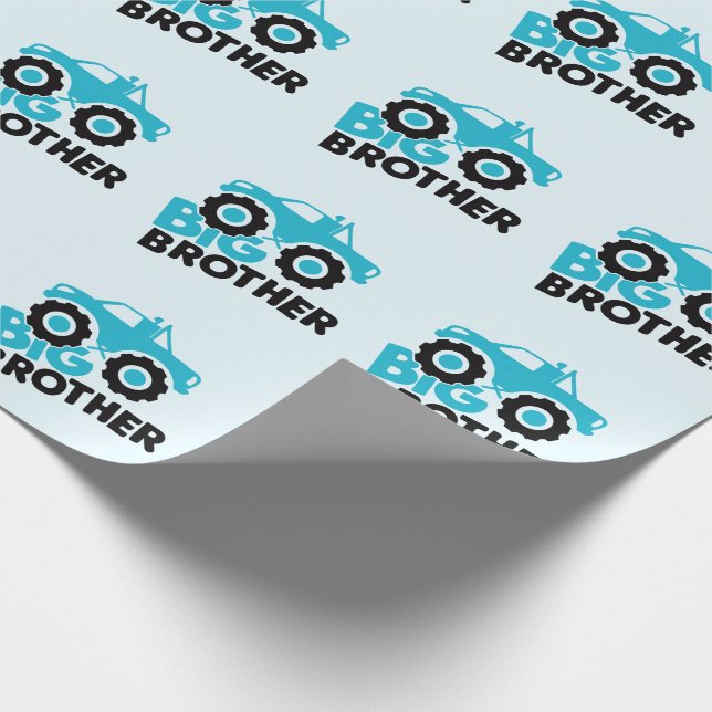 Big Brother Monster Truck Geschenkpapier (Ecke)