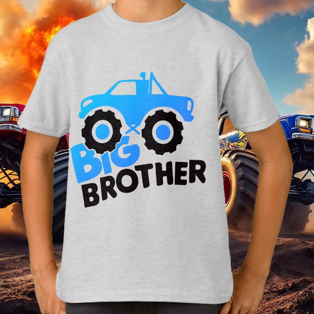 Big Brother Monster Truck T-Shirt | Grafik für Coo (Big Brother Monster Truck Tee | Cool Kids' Graphic)