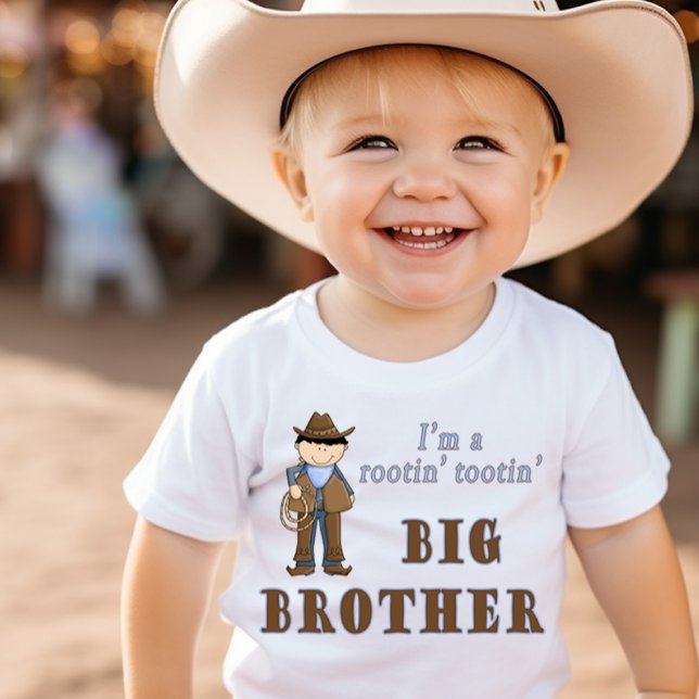 Big Brother Niedlich Cowboy Rootin' Tootin' Baby T-shirt (Von Creator hochgeladen)