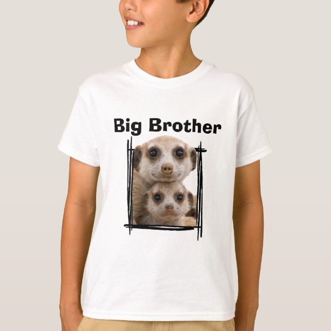 Big Brother niedlich meerkat Design T - Shirt (Vorderseite)