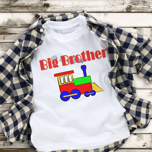 Big Brother Niedliche Züge Motor Kleinkind T-shirt (Big Brother Cute Colorful Train Engine Toddler T-shirt)