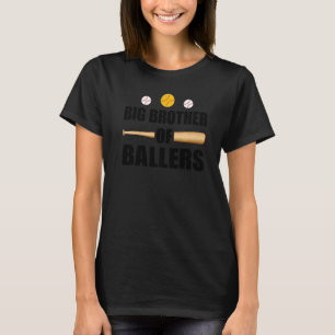 Big Brother of Ballers Spaß Baseball und Softball T-Shirt