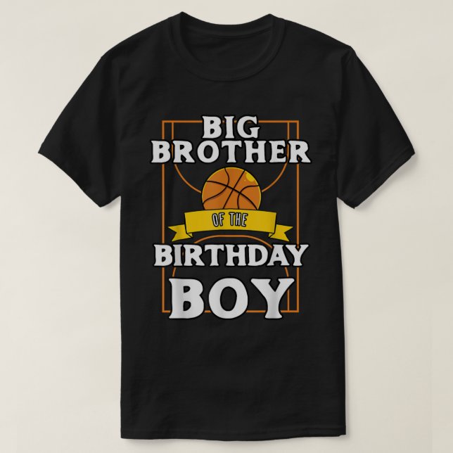 Big Brother of the Birthday Baller Basketball Bday T-Shirt (Design vorne)