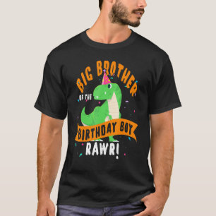 Big Brother of the Birthday Boy Dinosaur Funny Cu T-Shirt