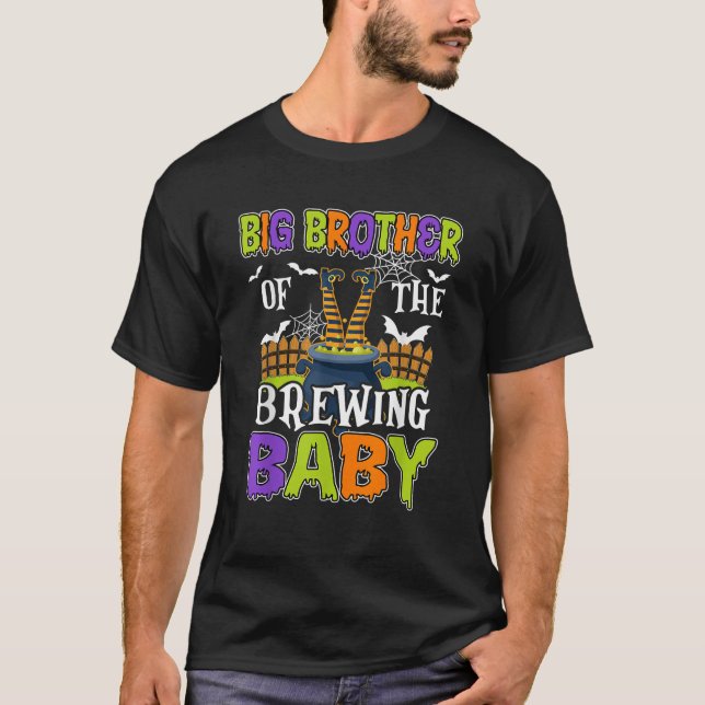 Big Brother Of The Brewing Baby Halloween Witch Ba T-Shirt (Vorderseite)