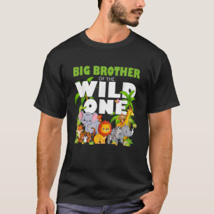 Big Brother of the Wild One Zoo Birthday Safari T-Shirt