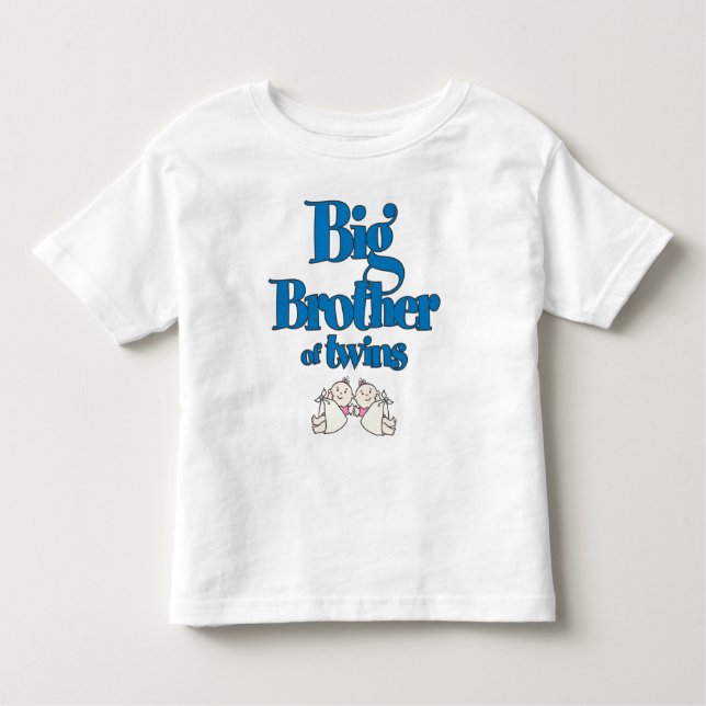 Big Brother of Twin Girls Kleinkind T-shirt (Vorderseite)