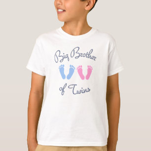 Big Brother of Twins Footprints T-Shirt