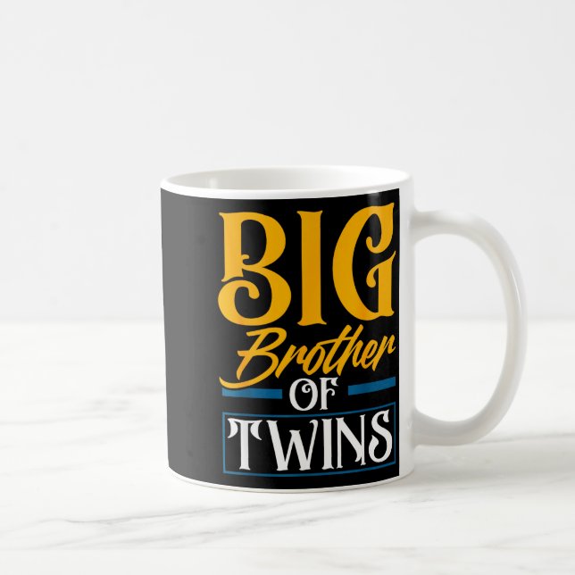 Big Brother Of Twins New Brother Sibling Funny Twi Kaffeetasse (Rechts)