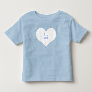 Big Brother Personalisiert Blue und White Heart Kleinkind T-shirt