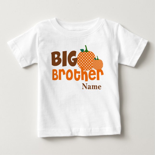 Big Brother Pumpkin Personalisiertes Shirt (Vorderseite)
