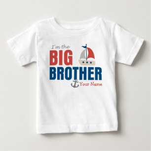 Big Brother Sailboat Personalisiert Baby T-shirt