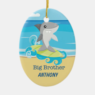 Big Brother Shark Surf Ornament