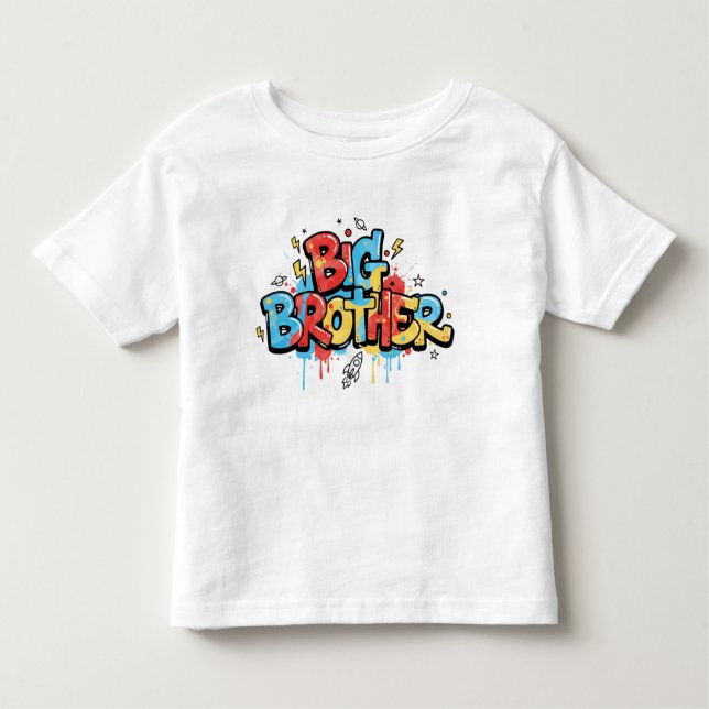Big Brother Shirt Cool Graffiti Kids Tee (Vorderseite)