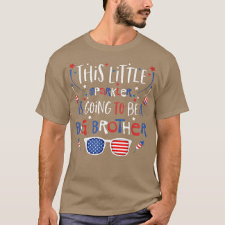 Big Brother Sparkler 4th of July Pregnancy Announc T-Shirt