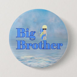 Big Brother Surfer Boy Sibling       Button