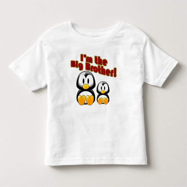 Big Brother T - Shirt, Niedliche Pinguine Kleinkind T-shirt (Vorderseite)