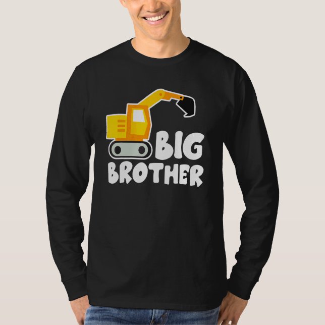 Big Brother Traktor Kleinkind Bagger Niedlich T-Shirt (Vorderseite)