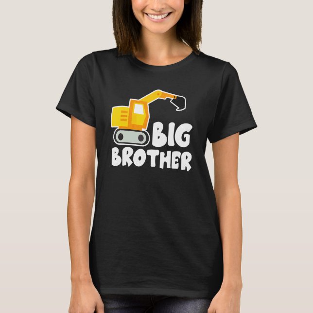 Big Brother Traktor Kleinkind Bagger Niedlich T-Shirt (Vorderseite)