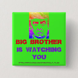 BIG BROTHER (Trumpf) beobachtet SIE. Button