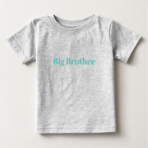 Big Brother türkis individuelle Namensschrift süß  Baby T-shirt