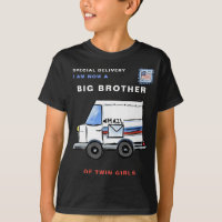 *~* BIG BROTHER Twin Girls Boys T - Shirt Post man