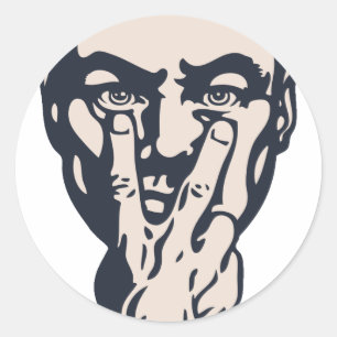 Big Brother Watching Runder Aufkleber