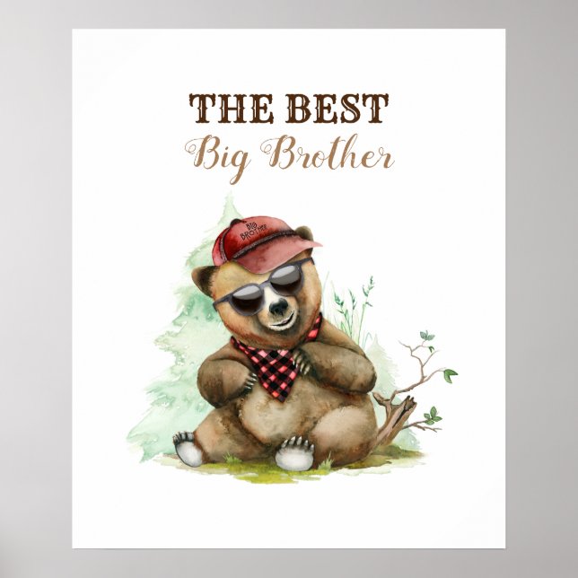 Big Brother - Young Bär - Lumberjack Themed Poster (Vorne)