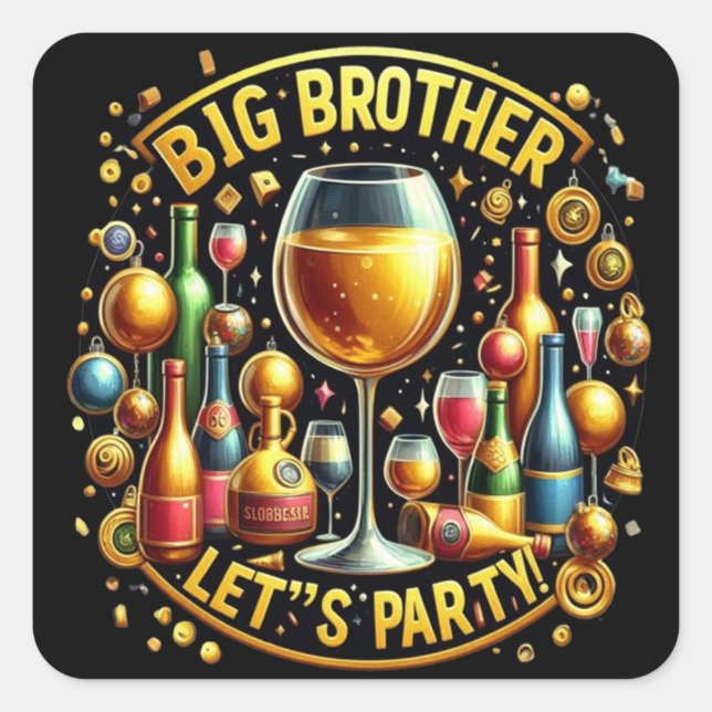 Big Brother - Zeit des Rave Quadratischer Aufkleber (Vorderseite)