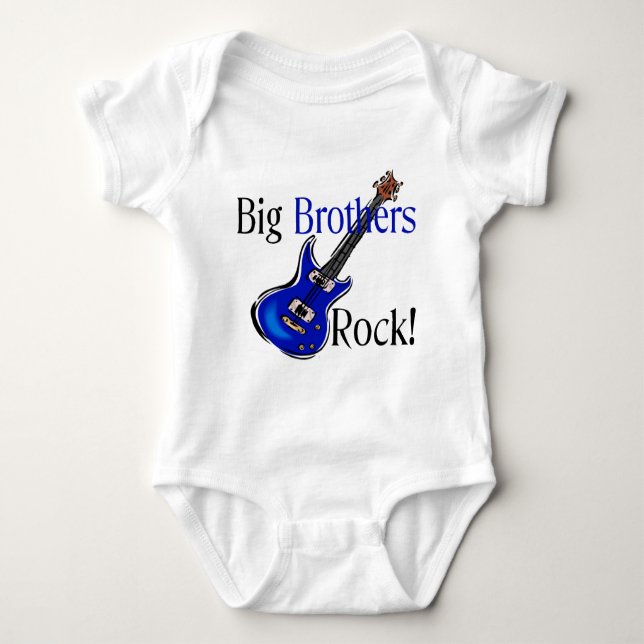 Big Brothers ROCK! Baby Strampler (Vorderseite)