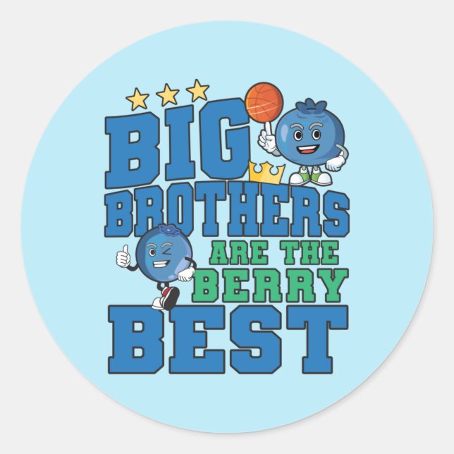 Big Brothers sind die Berry Best - Blueberry Pub Runder Aufkleber (Vorderseite)