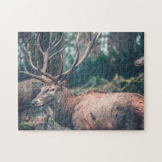Big Brown Buck Deer mit großen Antlern Puzzle (Horizontal)