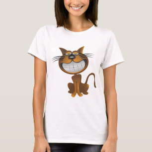 Big Brown Karikatur Cartoon Katze Niedliche Abente T-Shirt