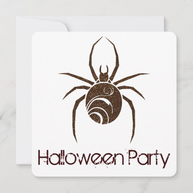Big Brown Spider Halloween-Party Einladung 2 (Vorderseite)