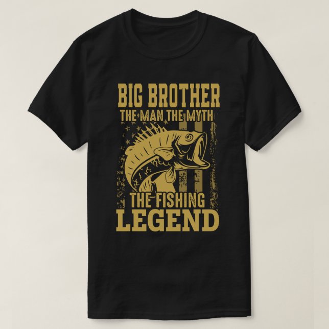 BIG BRUDERT den Mann, den Mythos, das Fischen Lege T-Shirt (Design vorne)