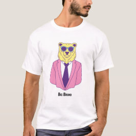 Big Bruno - Bear in Pink Suite T-Shirt
