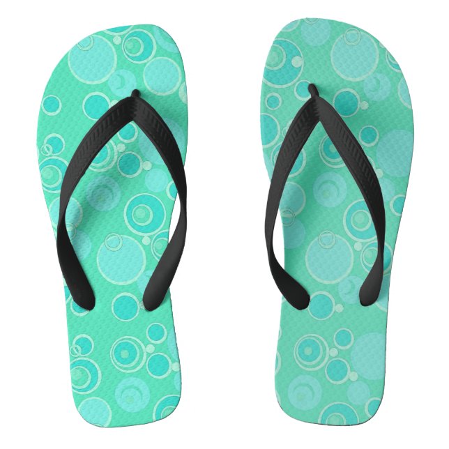 Big Bubblegble Blasen Überall Aquamarin vielen Dan Flip Flops (Fußbett)