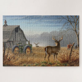 Big Buck Deer Showdown auf dem Bauernhof Puzzle