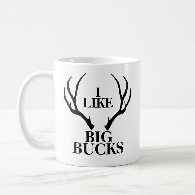 Big Buck Funny Junting Coffee Tasse (Links)