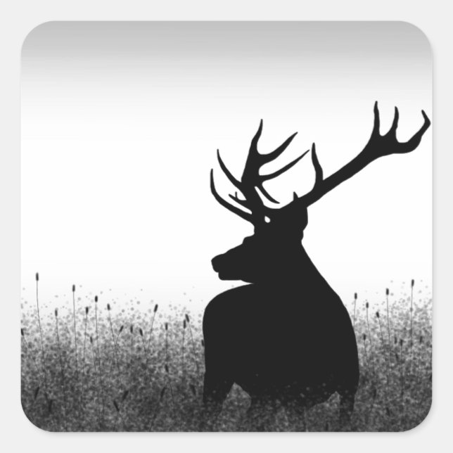 Big Buck Quadratischer Aufkleber (Vorderseite)