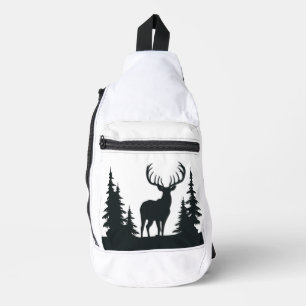 Big Buck unter Pine Trees Crossbody Bag