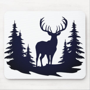 Big Buck unter Pine Trees Vector Mousepad