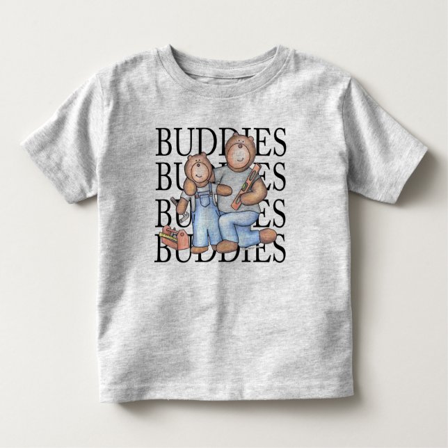 Big Buddy Little Buddy Carpenter Kleinkind T-shirt (Vorderseite)