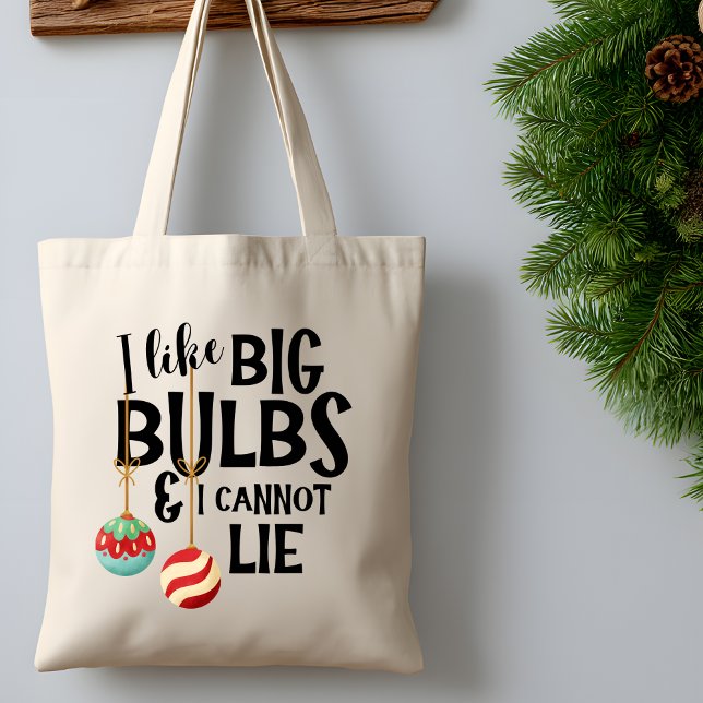 Big Bulbs Bright Funny & Festive Christmas Holiday Tragetasche (Von Creator hochgeladen)
